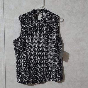 Liz Claiborne Sleeveless Polka Dot Blouse